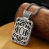 Retro High-End Zehntausend Buddhas Chaozong Türkis Drehbar Dzi-Perlen Anhänger Taotie Nationaler Trend