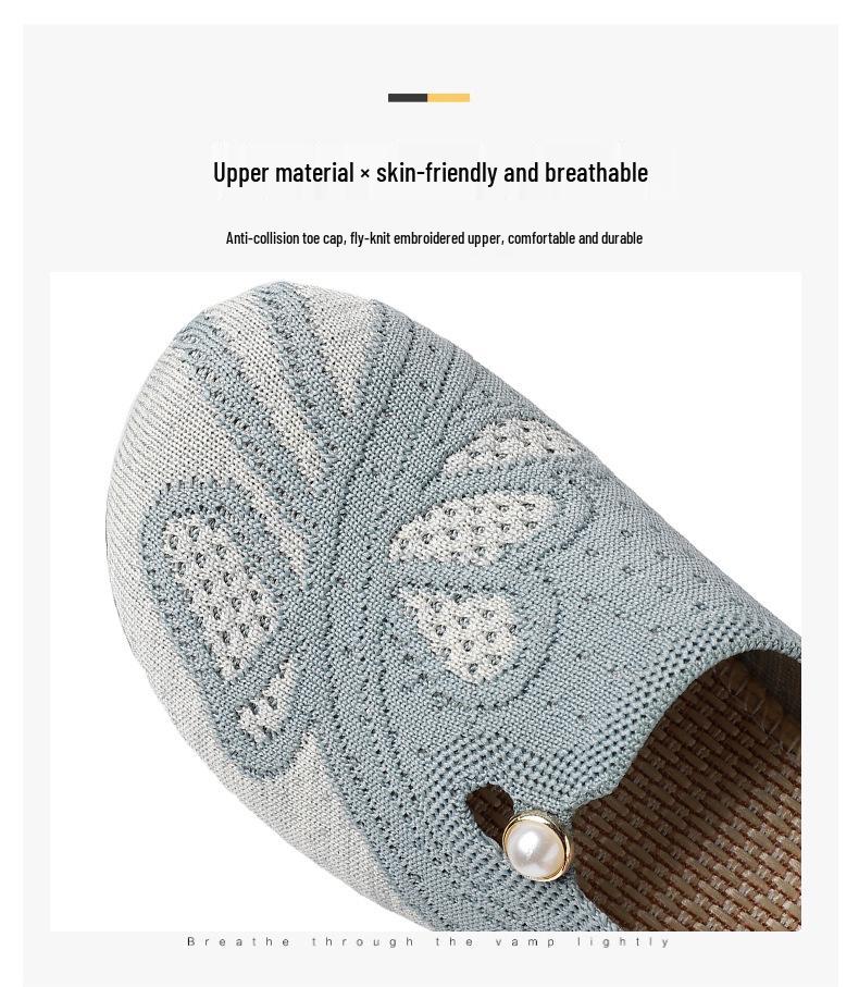 Damskie letnie codzienne wsuwane buty materiałowe - Oddychające, miękka podeszwa, wygodne, wszechstronne, antyzapachowe.