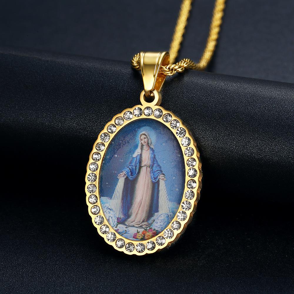 Wisiorek Nowa Moda Madonna (zdjęcie) Siatka 3D Naszyjnik