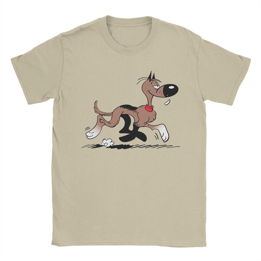 Mens Rantanplan Lucky Luke T Shirt Cartoon 100 Cotton Clothes Fashion Short Sleeve Round Neck Tee Shirt Plus Size TShirts