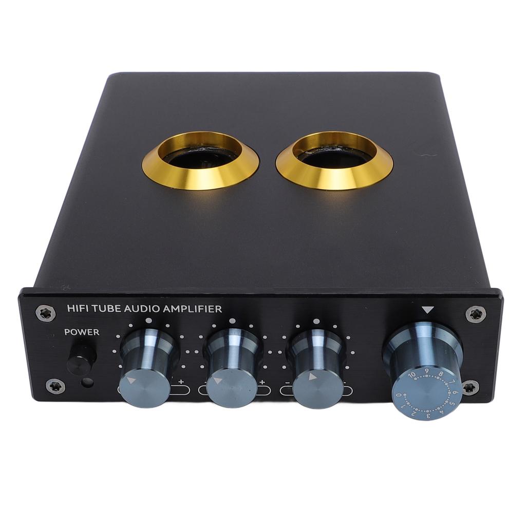 Bench Preamplifier Compact Built in Circuit Guard Electric Tube HiFi Audiophile Preamplifier for Home EU Plug