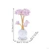 Lotus Flower Figurine Artwork Glass Statue for Cabinet Wedding Shelves