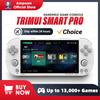 Trimui smart pro console de jogos portátil, tela ips de 4.96 polegadas, sistema linux, joystick, iluminação rgb, smartpro, retrô, videogame, presente