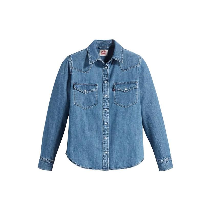 Levi s Women s Ultimate Western Shirt Medium Indigo 86832-0018 XS