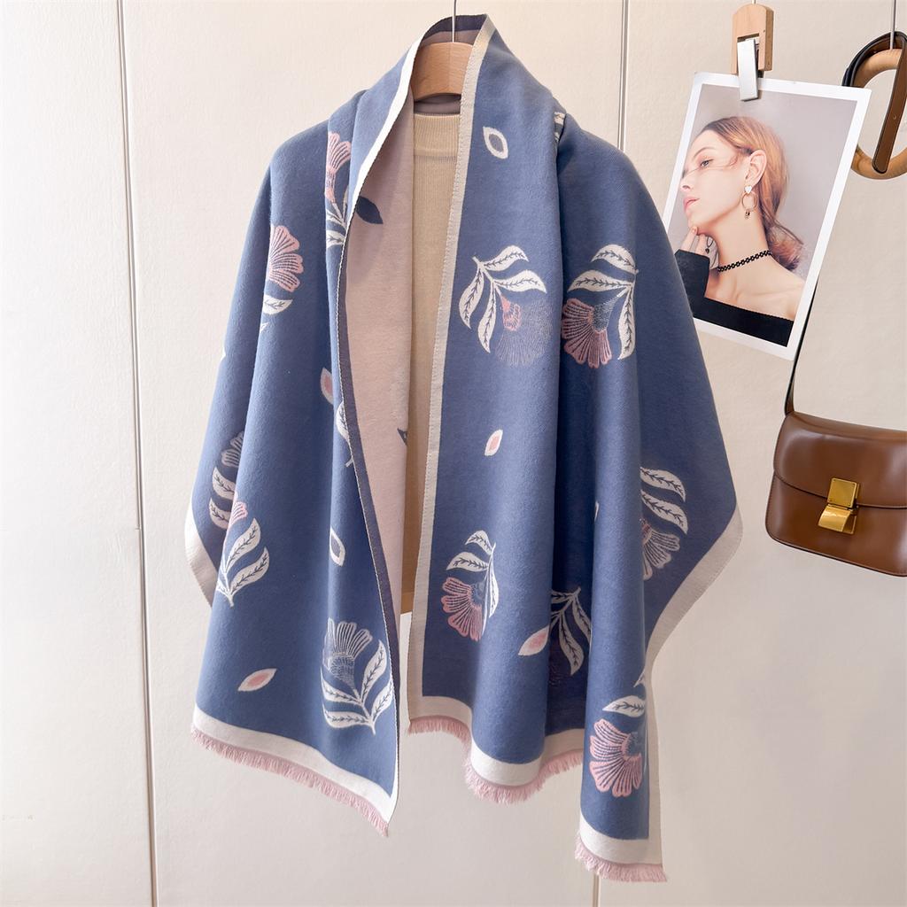 Luxury Autumn And Winter Cashmere Scarf Women New Warm Pashmina Blanket Poncho Scarves Fashion Print Shawl Thick Foulard Bufanda