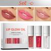 3PCS Lip Oil Lip Balm Moisturizing Nourishing Lip Glaze Transparent Toot Lip Nectar Glass Lip Moisturizing Lip Oil Lip Care