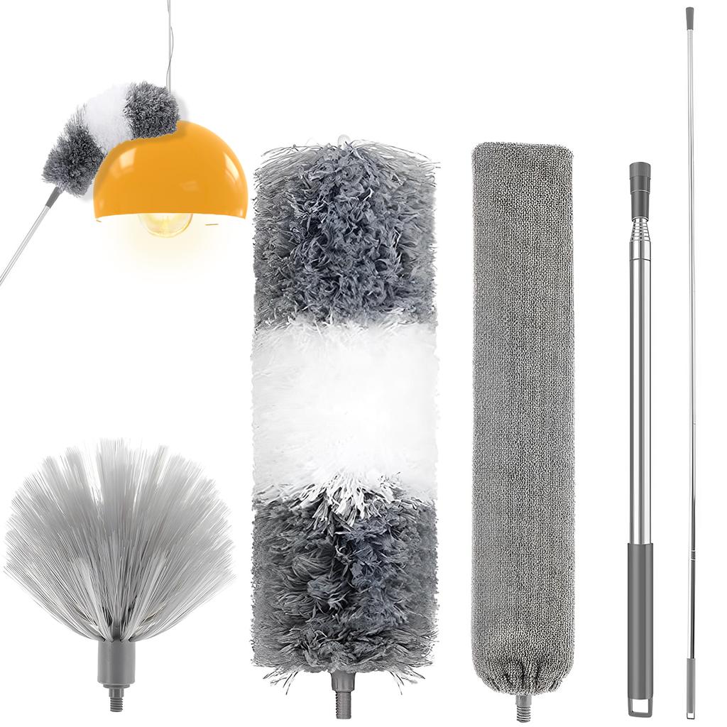 Microfiber Duster Feather Duster Bendable Scratch Free Telescopic Pole Detachable Dust Cleaning Tools for Furniture Cleaning New