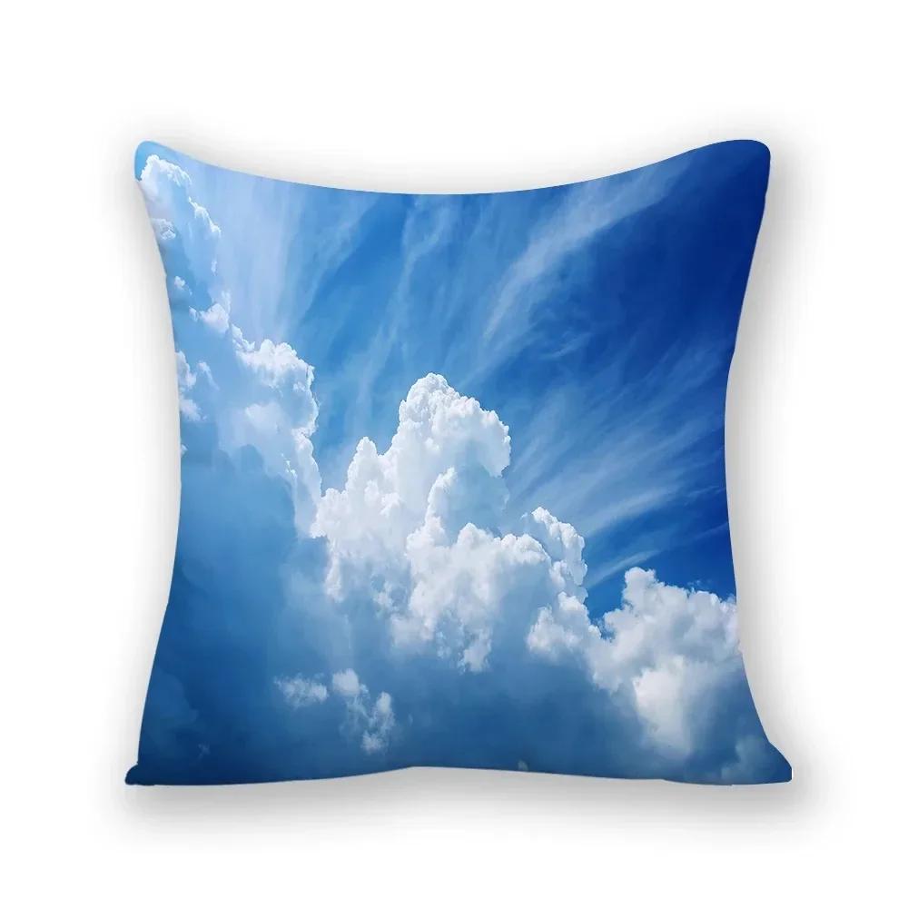 

Landscape Home Decoration Square Cartoon Night Scene Sky Grass Printed Pillow Case Abstract Cushion Cover 66x66cm розовый