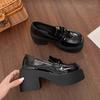 women's thick soled shoes Hot Sale Women Retro Pumps High Heels Fashion comfort Loafers Woman Uniform Mary Jane Shoes Ladies