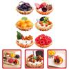Hemoton 6Pcs Artificial Cake Set, Fake Simulation Realistic Food, Imitation Faux Fruit Cake Dessert, for Kitchen Party Decoration Display Props Model