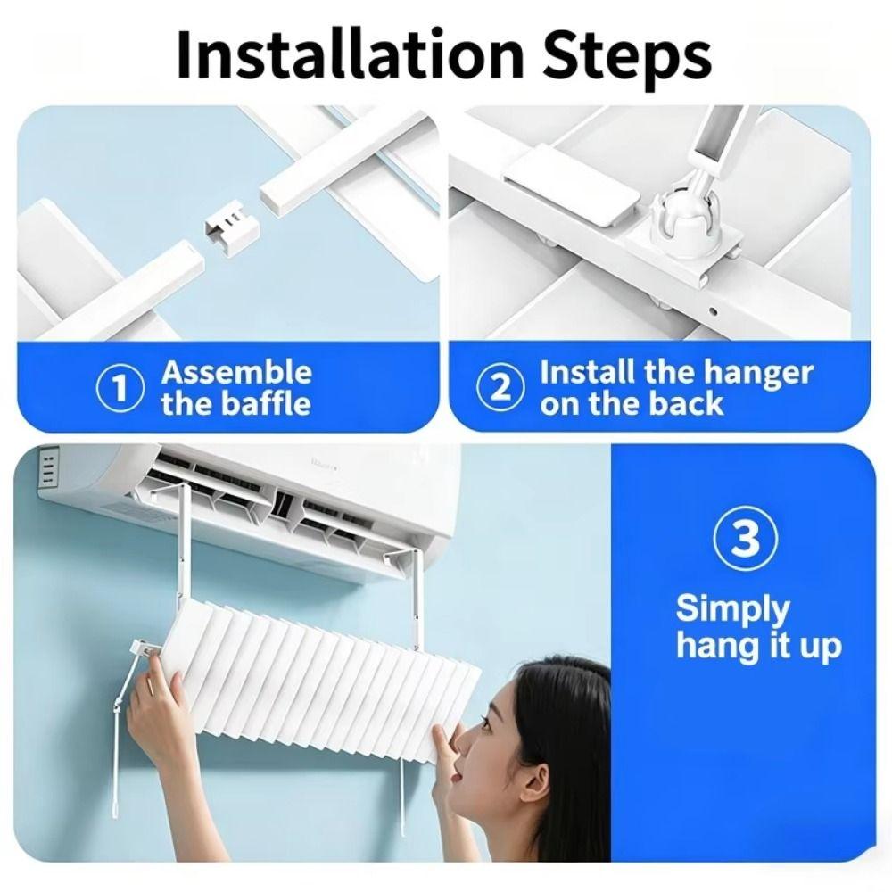 Wall-Mounted Air Conditioner Windshield Adjustable Air Conditioner Outlet Baffle Vent Cover
