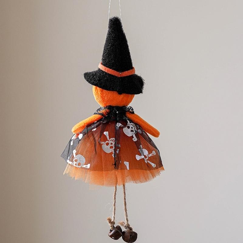 Halloweens Cloth Hanging Decoration Scary Eerie Witch Cats Pumpkin Phantoms Ornament For Party Home Garden Decoration