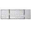 3-Folding Keyboard Mini Wireless Keyboard Foldable Dual Bluetooth Keyboard with Touchpad for Windows Android IOS iPad Phone