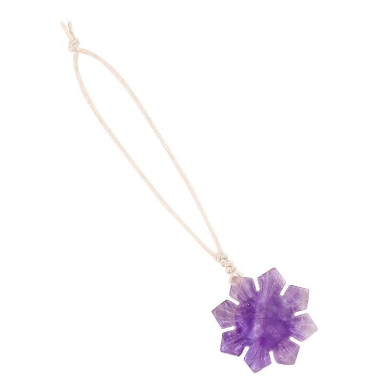 1 Stück Anhänger in Form einer Schneeflocke aus Naturstein, Amethyst, Tigerauge, Opal, Charms, Accessoires, Dekorative Weihnachtsserie