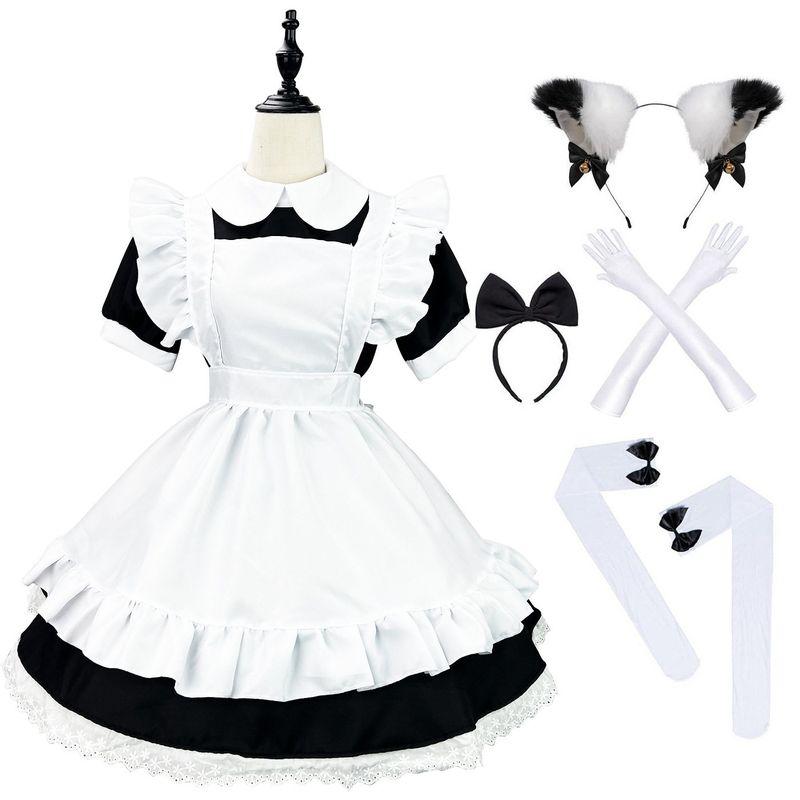European Size Light Sound Girl Cosplay Costume Alice Lolita Maid Outfit Cosplay Role-Playing Lolita