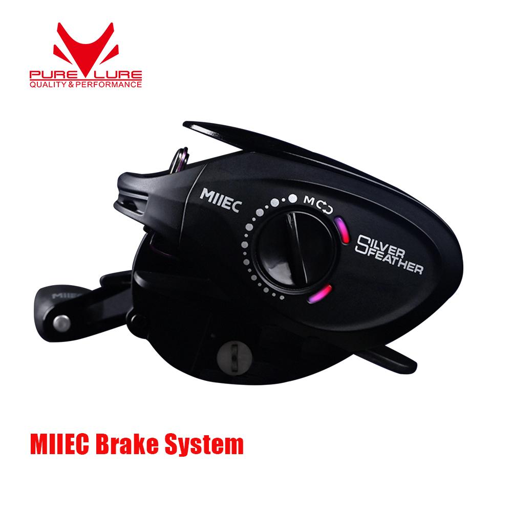 

PURELURE НОВЫЙ MllEC Silver Feather 9.58g Spool Ultralight BFS FINESSE Baitcasting Reel Baitcast Fishing Coil For Shad Trout Left Hand