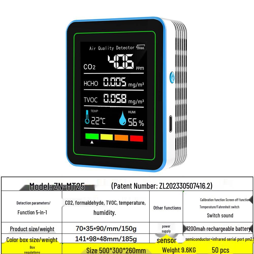 Smart Air Quality Detector: Formaldehyde, CO2, and TVOC Sensor