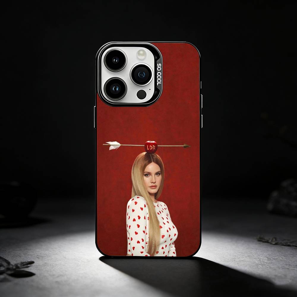 L-Lana D-Del Rey Phone Case For iPhone 17,16,15,14,13,12,11 Plus,Pro Max,XS,Colored silver phone case