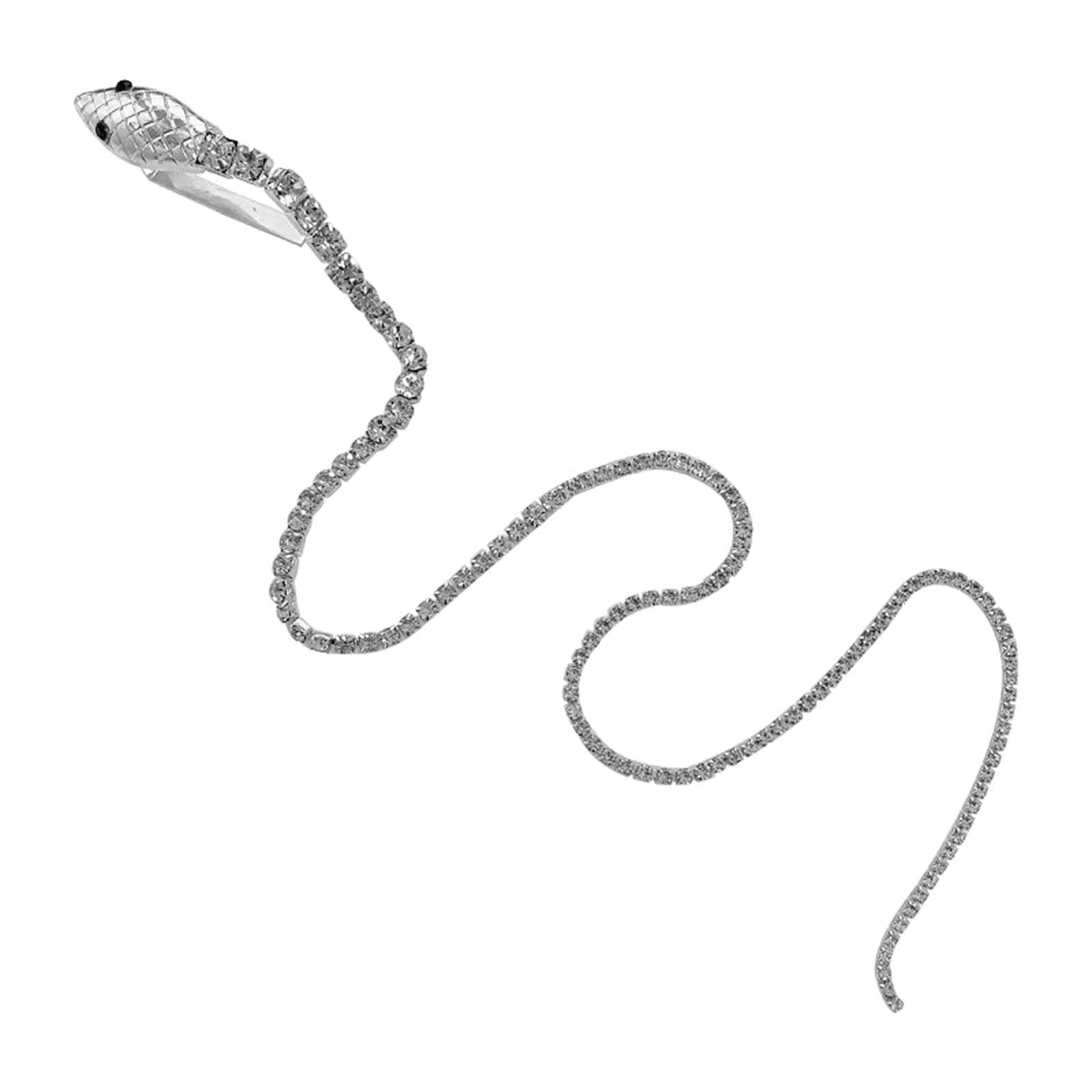 

Заколки-змейки Крутые аксессуары для волос Головные уборы Элегантная заколка-змейка Сплав Материал Подарок для девочек и женщин серебряный