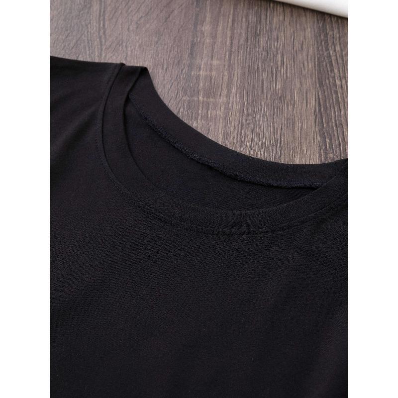 European Sizes Women'S Crew Neck T-Shirt with Russian Alphabet Print | Casual Style, Ideal for Spring/Summer/Fall