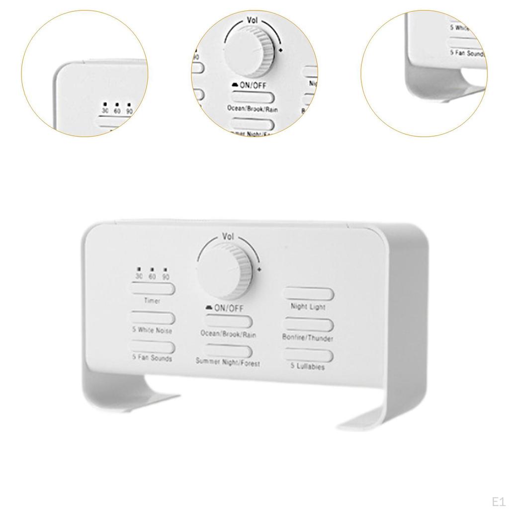 Weißes Rauschen Maschine Sound Tragbar USB-Aufladung Kompakt 3 Timer mit Nachtlicht für Reisen