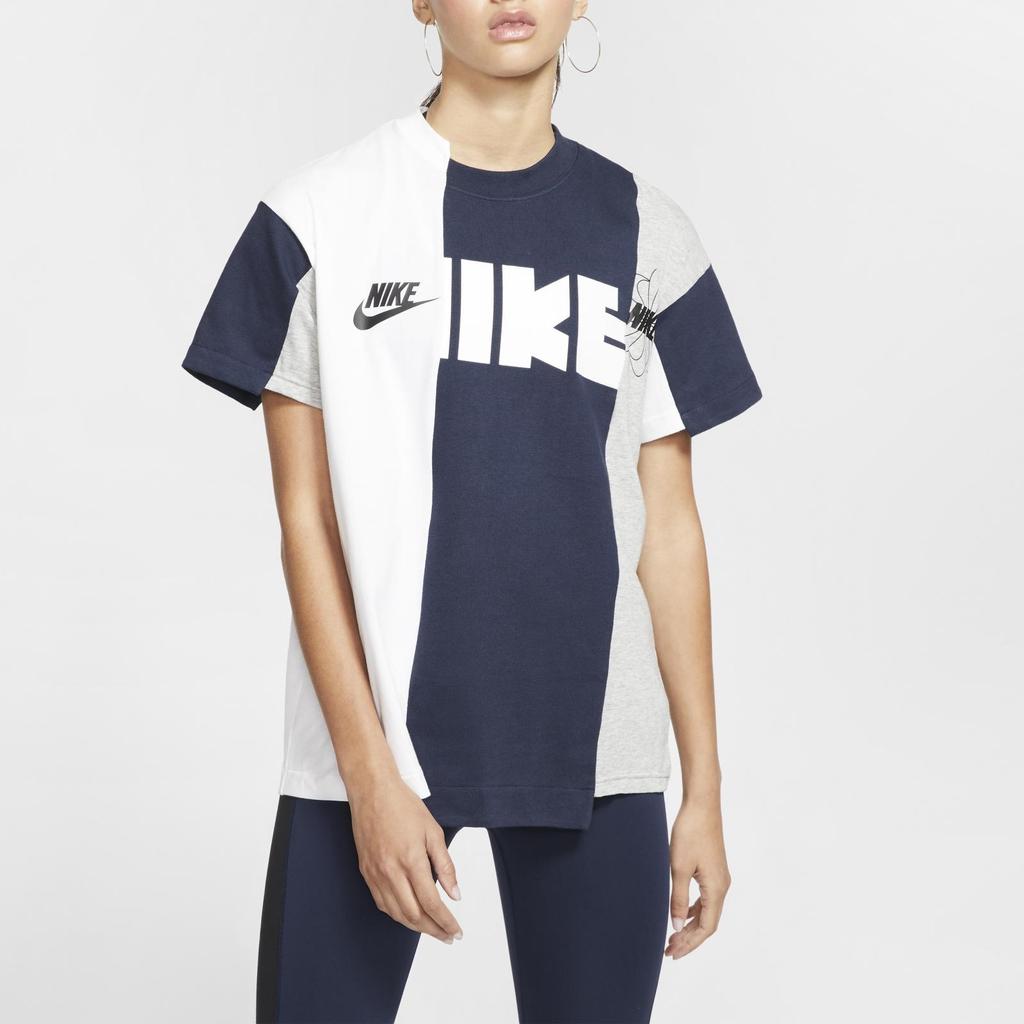Nike X T-shirt Hybride Sacai Or Canyon/Obsidienne Femme Hauts Gris CD6311-711