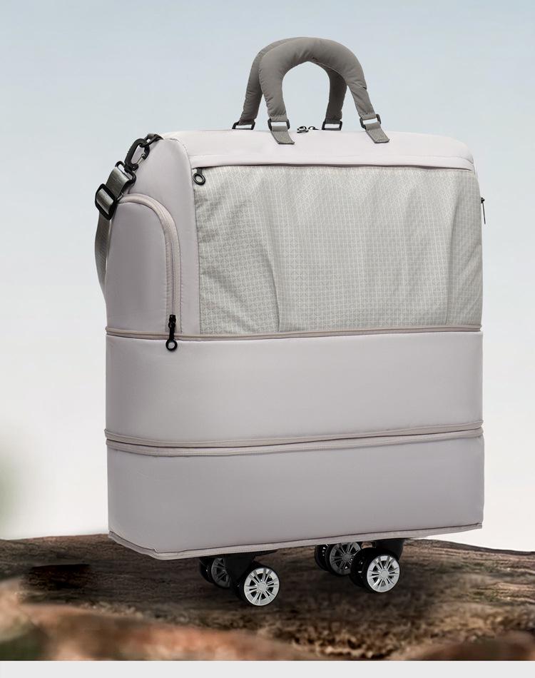 Women's Large Capacity Wheeled Travel Bag - Lightweight, Foldable, Universal Wheels