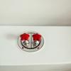 Heart Shape Toilet Presser Love Toilet Press Button Bathroom Water Tank Buttons Push Switch Bathing Room Decor Nail Protector