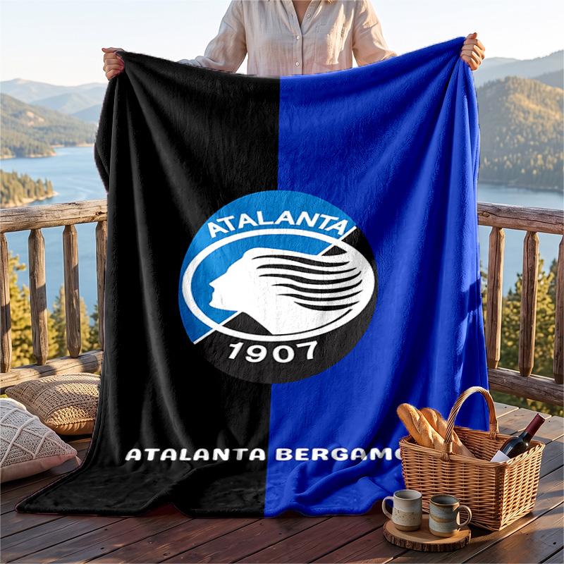 Warm Flannel Blanket Atalanta Pattern, Lightweight Comfortable Throw Blanket for Bed Sofa Use