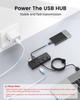 Aceele Hub USB 5 Portów USB USB Ultra Slim Hub Port Zasilania z Niezależnym Włącznikiem Typ Wkładany od Góry Lampka Kontrolna Kabel Przedłużający 5Gbps Ultra