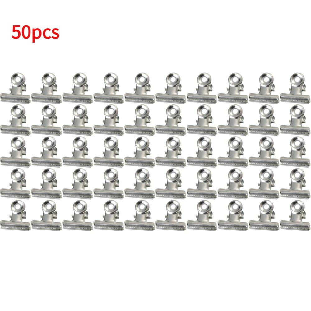 Stainless Steel Chip Bag Clips For Air Tight Seal Grip Food Sealing Clamp Clip  Binder Paper Photo File Stationary Binder Clip