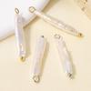 1pcs Irregular Geometric Round Square Real Natural Shell Pearl Charms For Jewelry Making Bulk Handmade Earrings Pendant Material