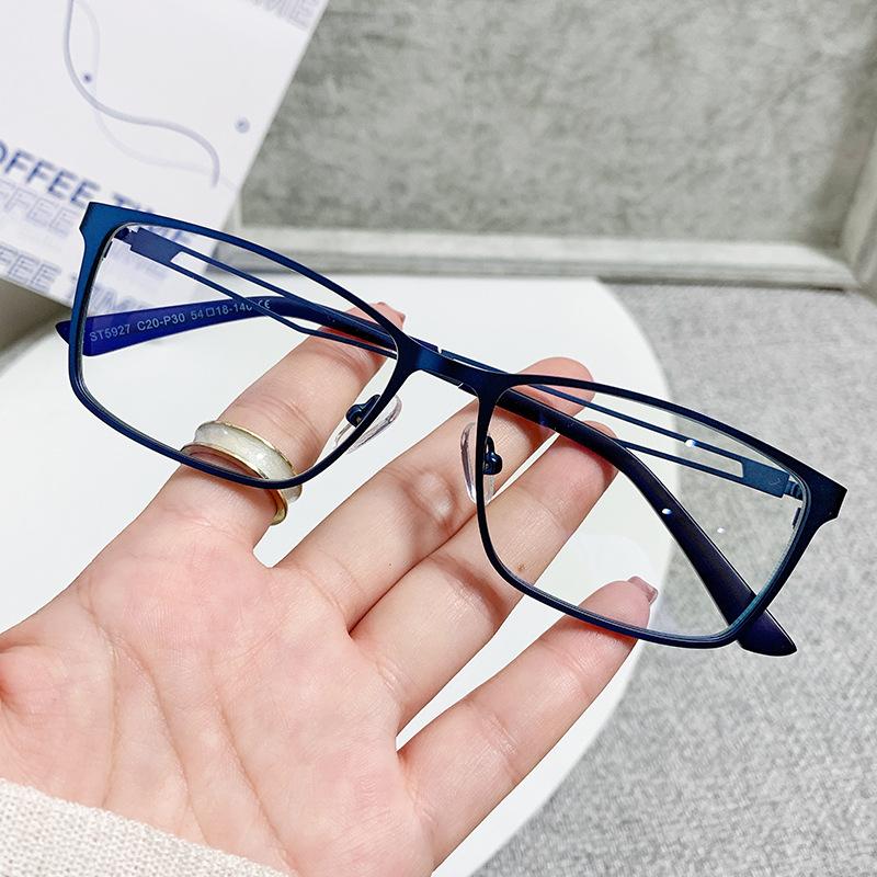 

Metal Anti-Blue Mirror Small Frame Literary Flat Mirror 5927 Hollow Frame Glasses