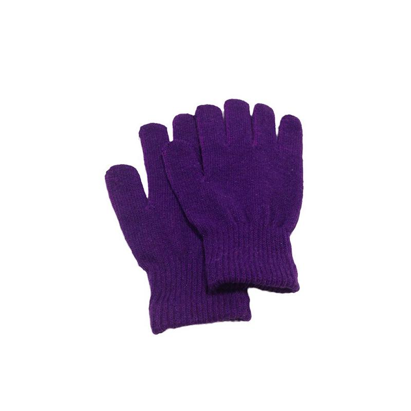 Warm Winter Knit Magic Gloves - Single Color, Five-Finger Design