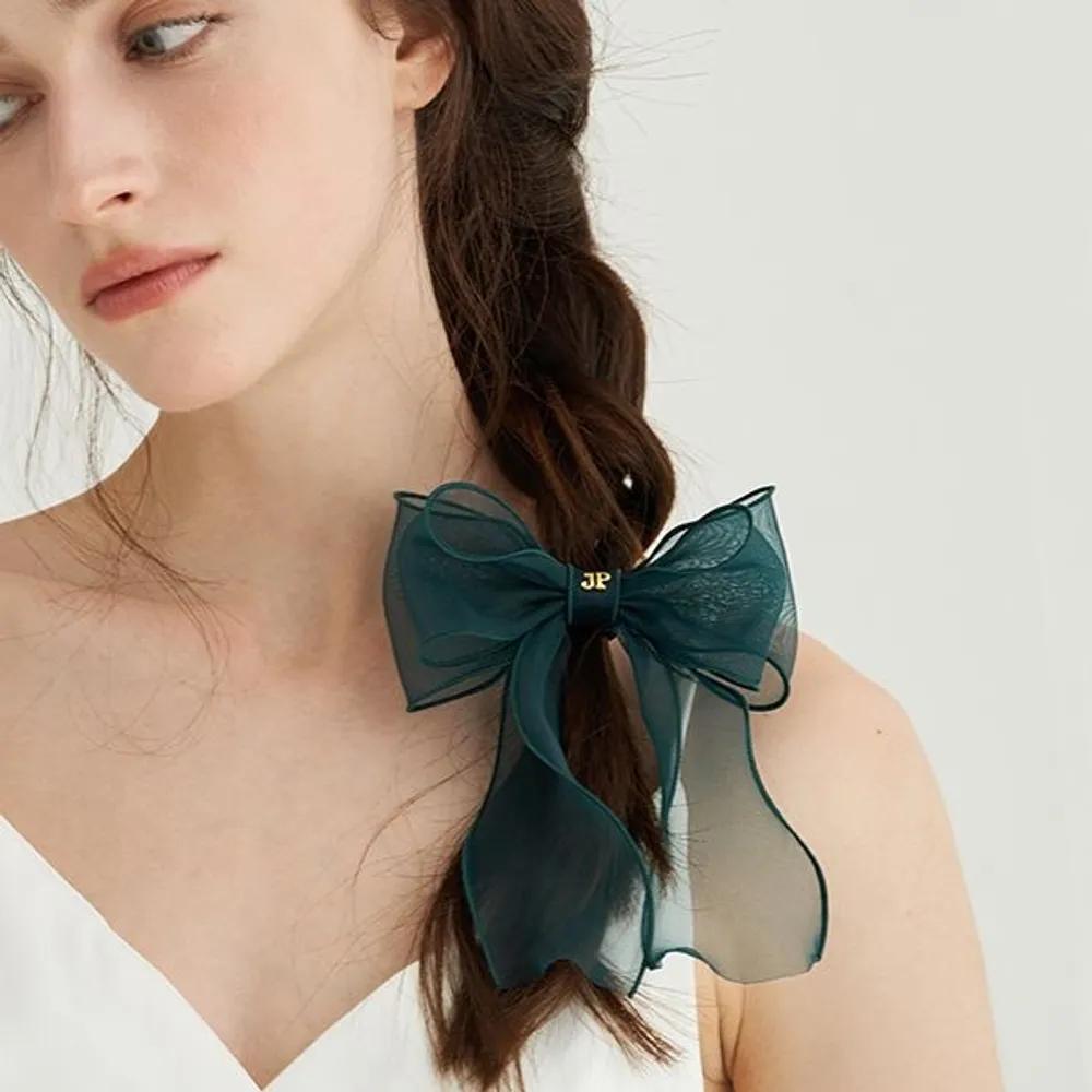 Organza Ribbon Ponytail JP-25-052P ivory