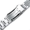 Orient MiLTAT 22mm Oyster Bracelet SUS316L Stainless Steel Watch Band for Triton RA-EL0001B Brushed Silver V-Clasp