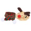 Bearded Dragon Santa Hat Scarf Reptile Adjustable Straw Elk Hat and Scarf Christmas Costume for