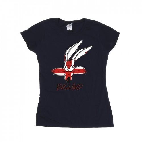 

Looney Tunes Womens/Ladies Coyote England Face Cotton T-Shirt XXL білий