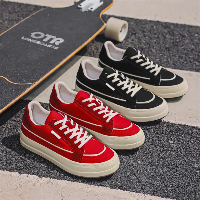 Fashion Men Canvas Casual Shoes Student Flat Skate Shoes Young Man Street Cool Sneaker