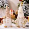 Sequin Plush No-Face Doll with Lights: Luminous Christmas Rudolph Figurine for Window Display