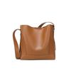 Cowhide bag women's versatile commuter bucket bag new leather women's bag high-end niche design shoulder bag