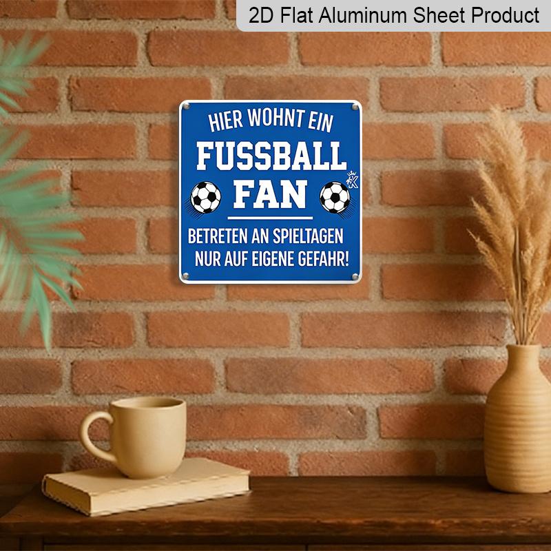 2D Flat, 1pc, Vintage Metal Sign, Decorative Plaques and Ornaments, Football Theme, Sports Style, Perfect for Patios, Clubs, Living Rooms, Bars, and