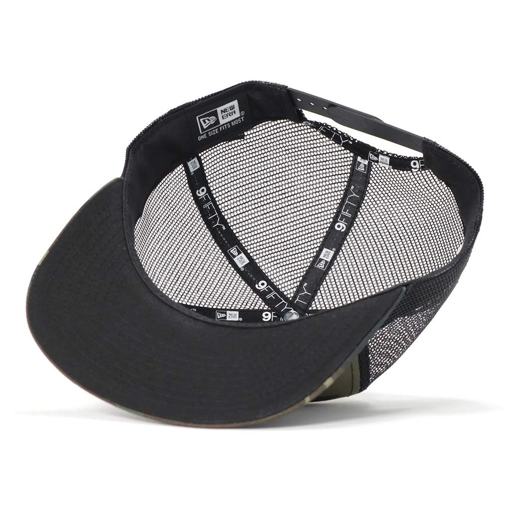New Era 9FIFTY Original Fit Mesh Cap In Woodland Free Size Camo/Black, (Adjustable)