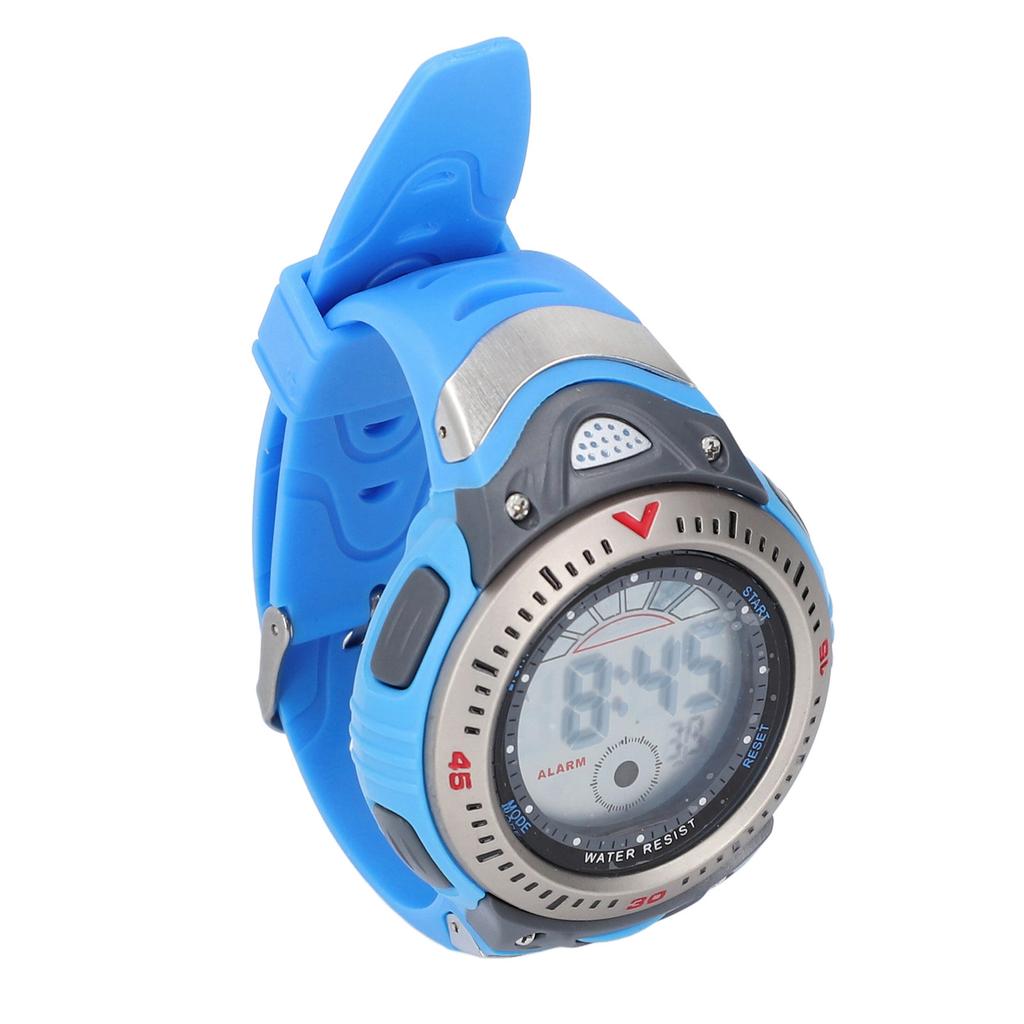 Men Digital Sports Watch 50M Waterproof LED Backlight Dual Time Display Stopwatch Week Calendar Alarm Outdoor Watch Blue
