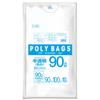 Ordy Garbage Bags, 90L, Thick, Translucent (Milky White), Pack of 10, 100cm X 90cm, Smooth To the Touch, Poly Bag Business, P-99