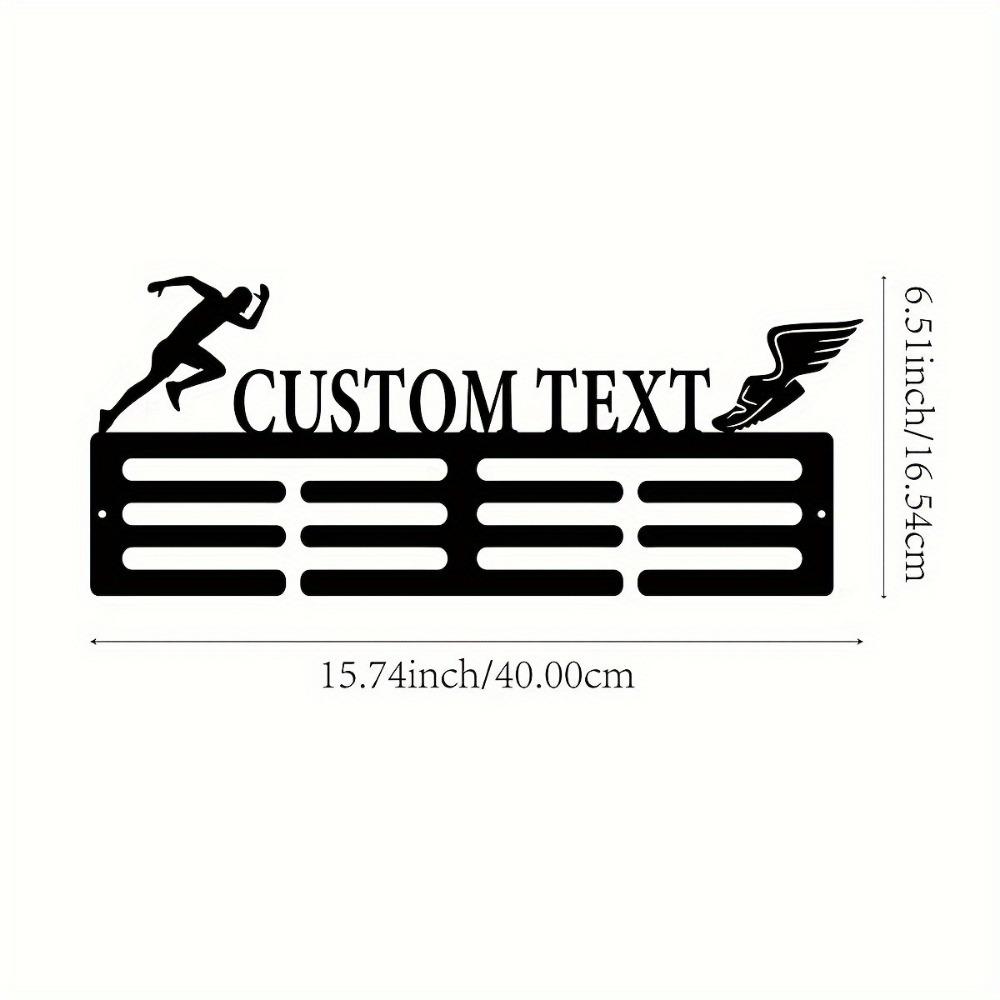 Custom Sports Award Holder - Personalized Metal Display for Trophies, Home & Office Decor, Rustic Wall Art, Custom Sign, Utility Hooks.