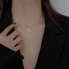 SUMENG 2025 New Elegant Gold Color Double Heart Pendant Necklace for Women, Wedding Couple Choker Crafted Friends Jewelry Gift