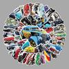 51PCS Vintage Car Cartoon Stickers & Magnets for Laptop, Suitcase, and Refrigerator.