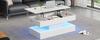Modern Coffee Table with LED Lighting and Hidden Storage - Side Table with Hydraulic Lift, 100*50*42 cm, 50 kg Load Capacity