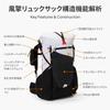 [Thous Winds] Backpack for Hiking, Trekking, and Mountaineering - Large Capacity 40+10L - Lightweight, Breathable, Waterproof, Multifunctional,